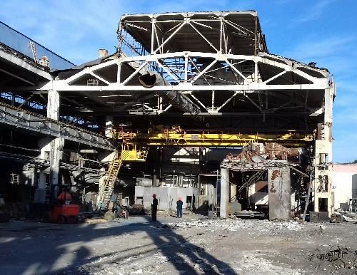 Восстановление пролета Корпуса дорожной техники на заводе "Кредмаш"