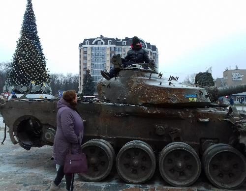 Кацапский танк в Кременчуге